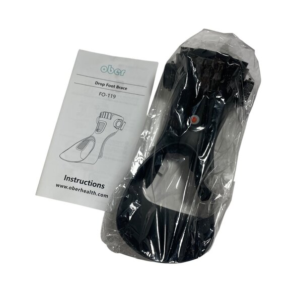 Ober FO-119 Drop Foot Brace Adjustable Black Lightweight Design - Picture 4 of 4